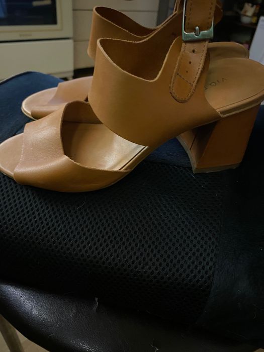 Sandale piele camel