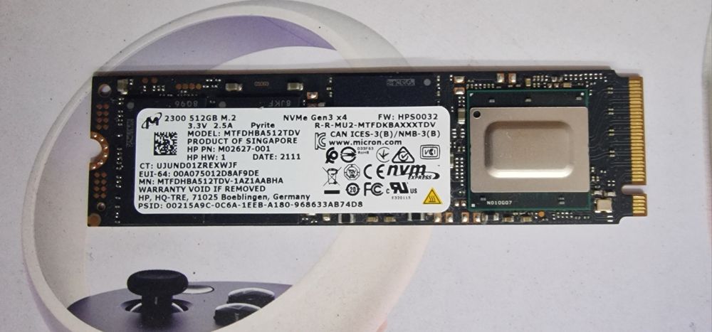 SSD M.2 NVMe Gen3 x4 512GB Micron