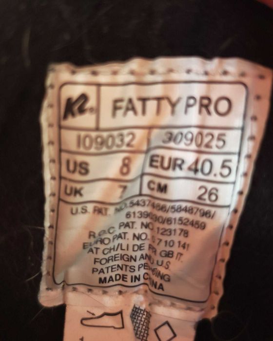 Pолери / блейдове K2 Fatty Pro Aggressive 40.5