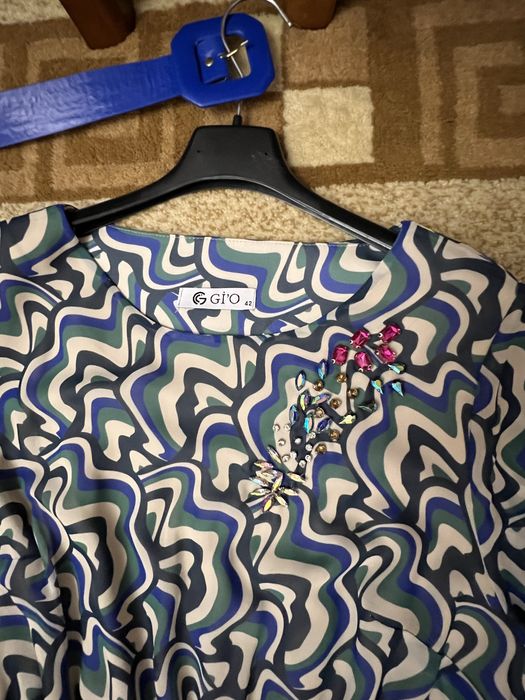 Платье голубое шифон