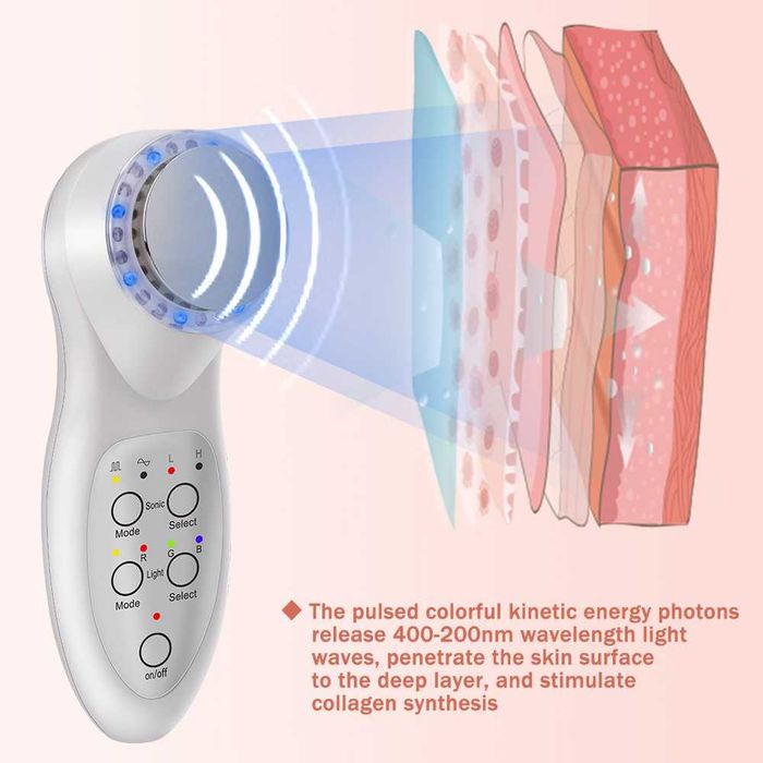 Портативен фотон ултразвук за акне, бръчки, целулит, ултразвуков уред