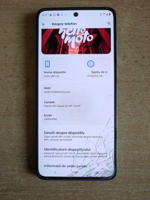 Motorola G84 fisurat