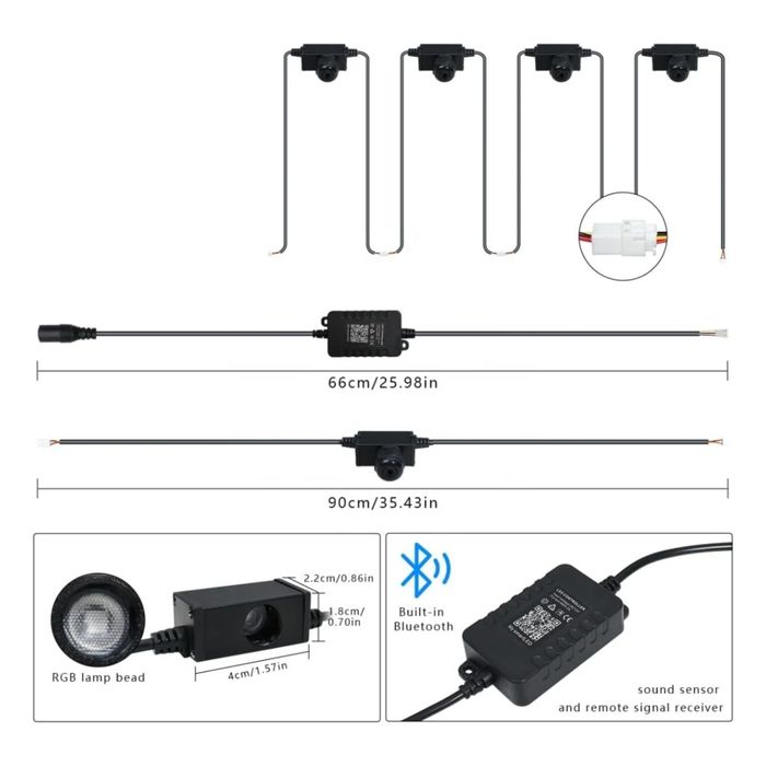 Kit Plafon Instelat Auto Control 4 Zone RGBW Fibra 400 500 600 700 Stele Stelute Stars 4in1