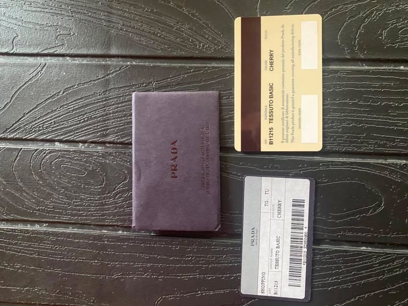 Geantă Prada Tessuto Basic Cherry