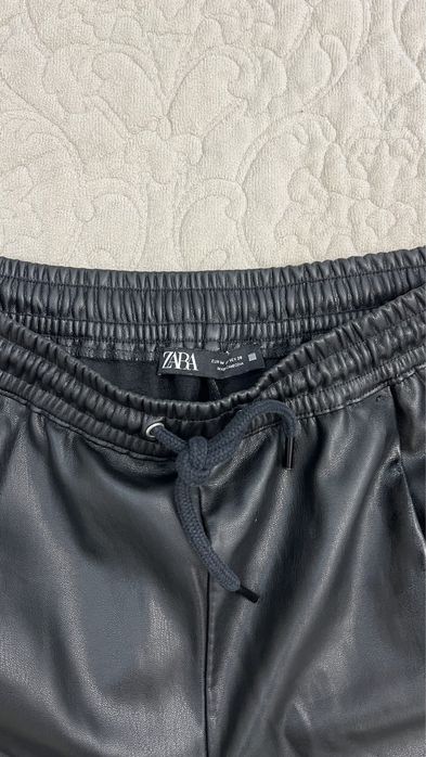 Zara брюки экокожа