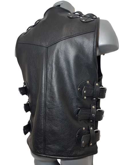 елек Рокерски кожен елек motomall 2019! кожа рокер чопър мото мотор