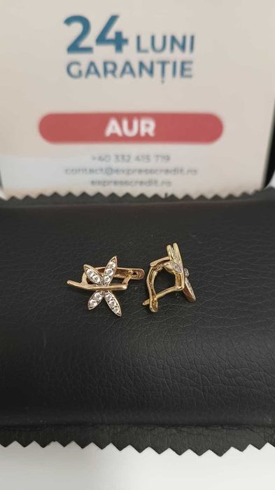 (Ag24) Cercei aur 14K 3.38gr B43804.2- Garantie 2 ani!