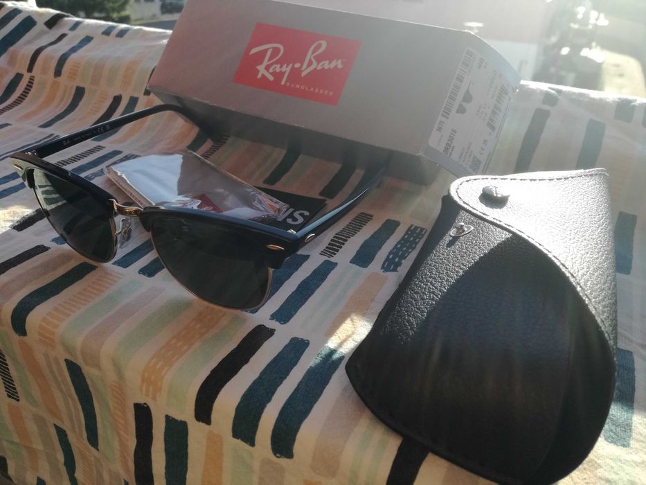 Ochelari de soare unisex Clubmaster Ray-Ban RB3016 W0365 Marime M 51mm