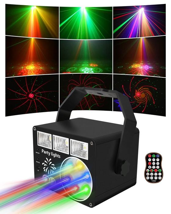 Lumină disco Vicalo LED cu telecomandă + control muzică, stroboscop