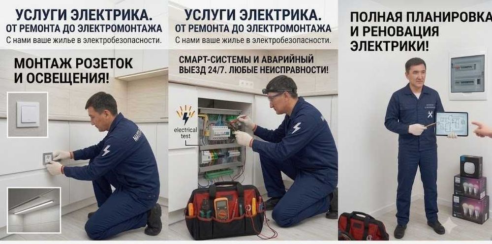 Электрик под ключ! Услуги электрика. Выезд за 30 минут