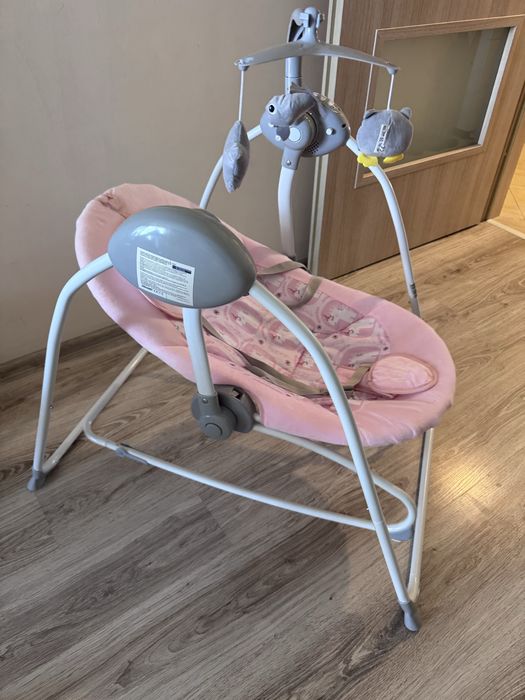 CHIPOLINO Електрическа бебешка люлка - шезлонг НУКС ПУДРА