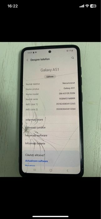 Telefon Samsung A51 128GB, in stare de functionare