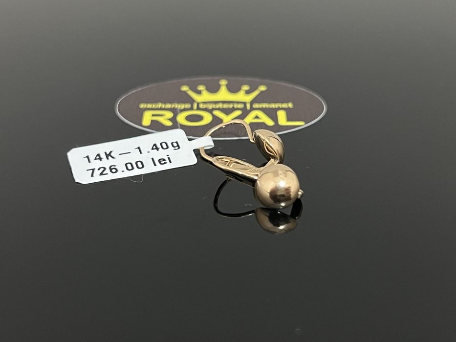 Bijuteria Royal CB : Cercei dama aur 14K 585 1,40 grame