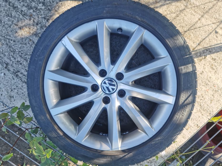 4 jante  18 Vw, cauciucuri DUNLAP 235/45 R18