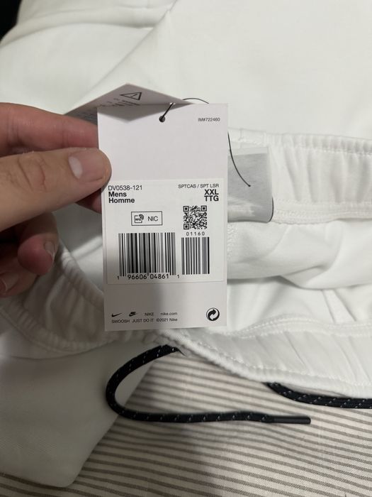 Nike Tech Fleece Joggers White/Black