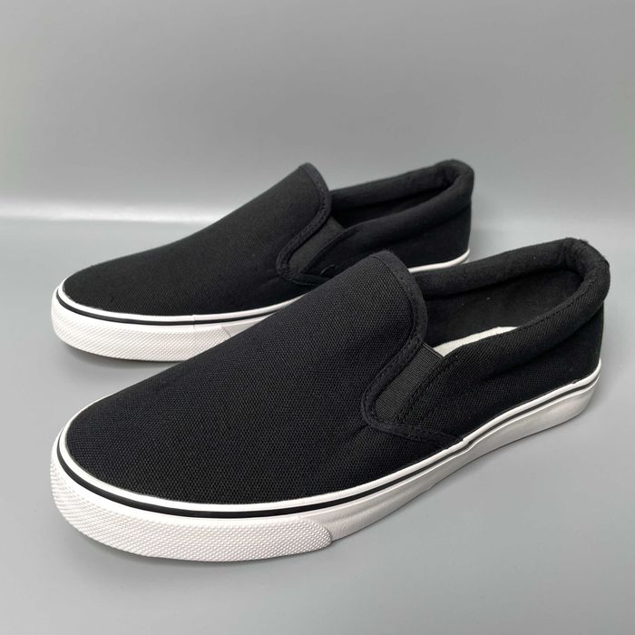 Мужские мокасины черные белые  летние легкие faible-A-06-white-black