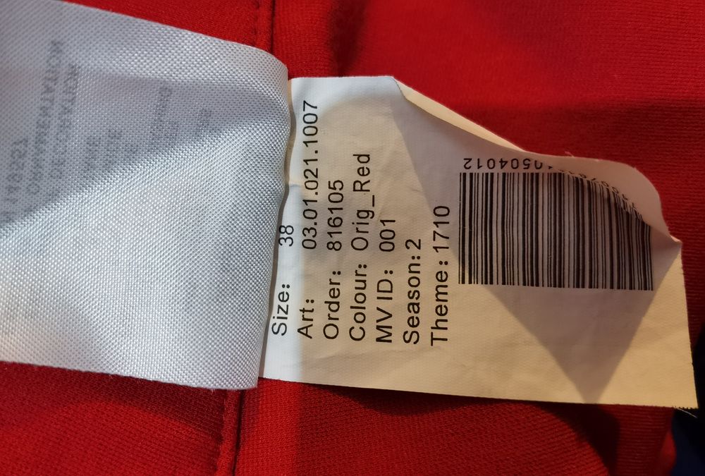 Червен панталон чарлстон- трикотажен