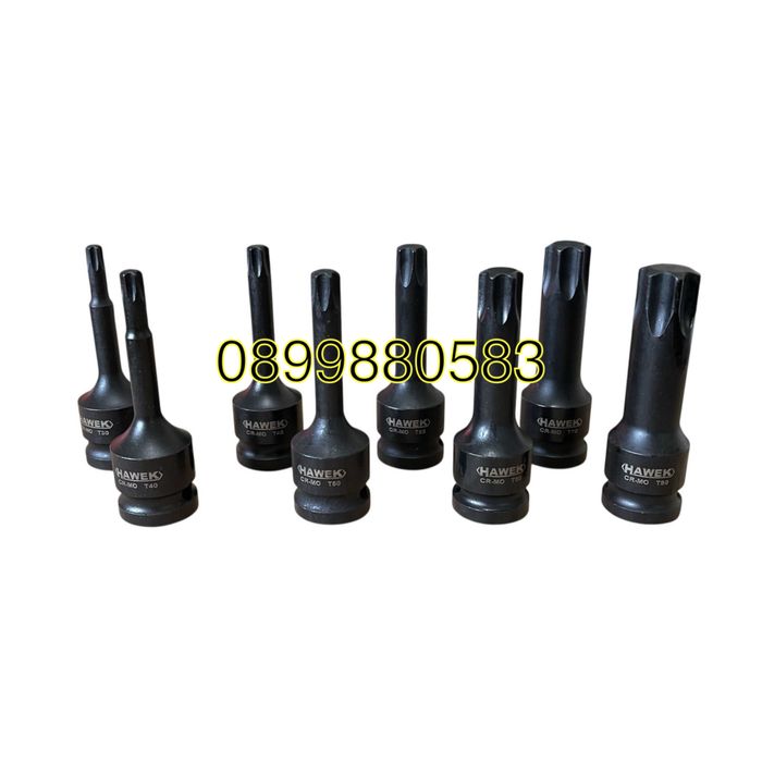Комплект 8 части ударни битове 1/2 торкс Hawek