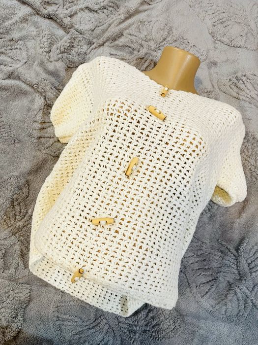 Bluza tricotata alba