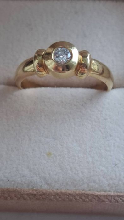 Inel aur 18k si diamant 0.20 ct