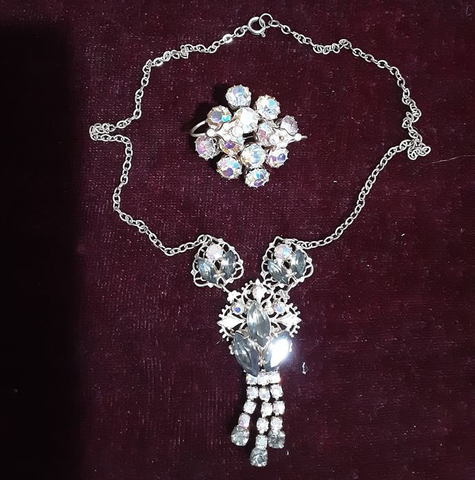 Колье и брошь винтаж