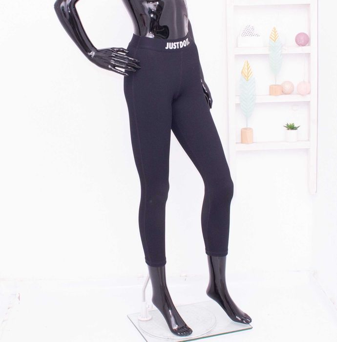Nike оригинален дамски клин Just Do It черен рипсен за фитнес спорт S