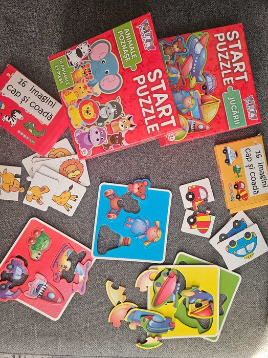 Puzzle din carton, 5 seturi  | 1 - 3 ani