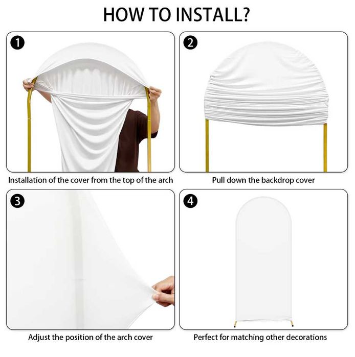 Бял фон за Арка от три части / украса , фотография , сватбена украса
