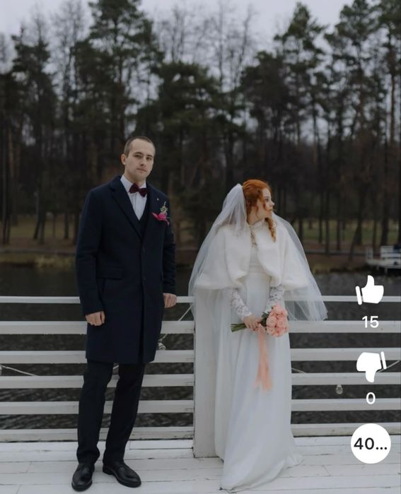 Свадебная накидка-шубка