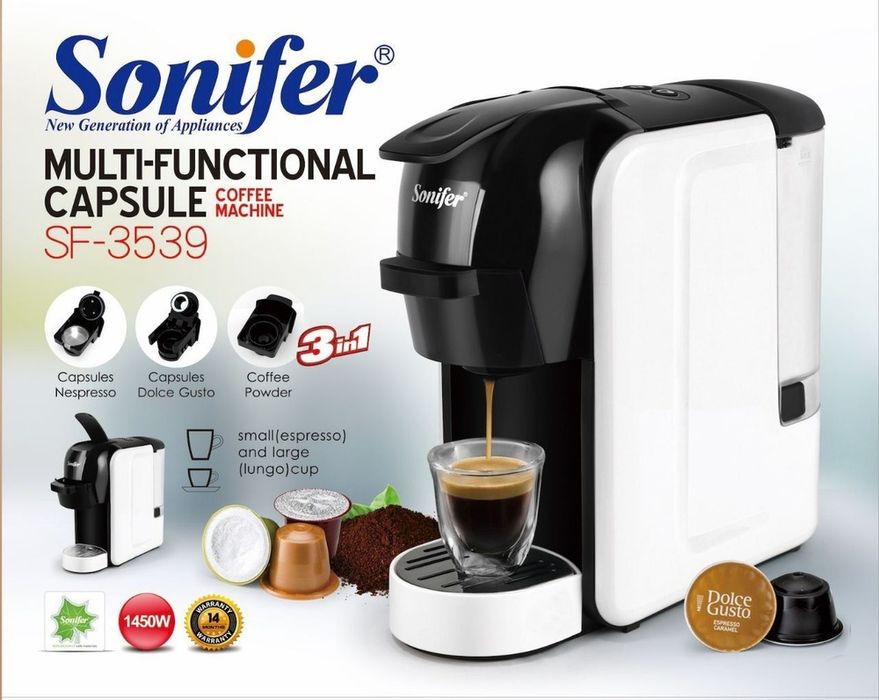 Супер новый кофе машинка Sonifer 3в1, kofe moshina, coffe