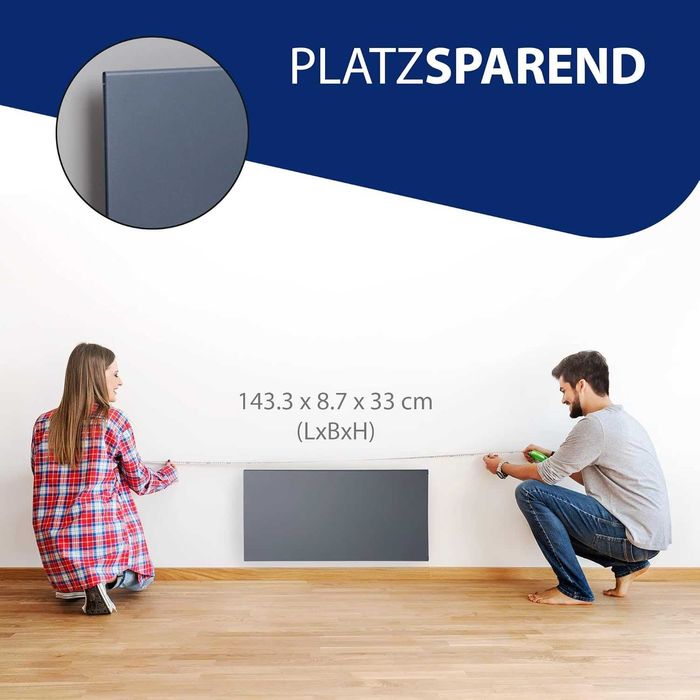 Конвектор Adax Neo Wi-Fi H, 2000W сив 330 мм управление със смартфон