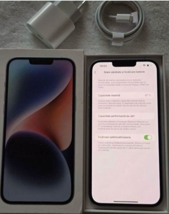 iPhone 14 Plus, 128GB, Blue, Full box, stare CA NOU