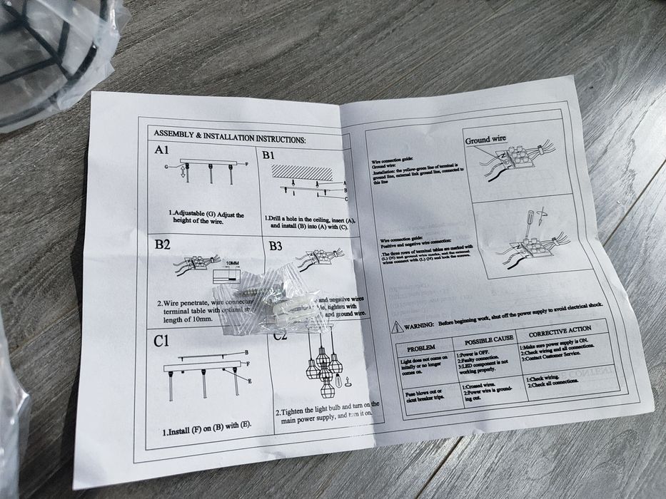 ПРОМО ! FORCOSO Дизайнерска висяща лампа с 5 осветителни тела !