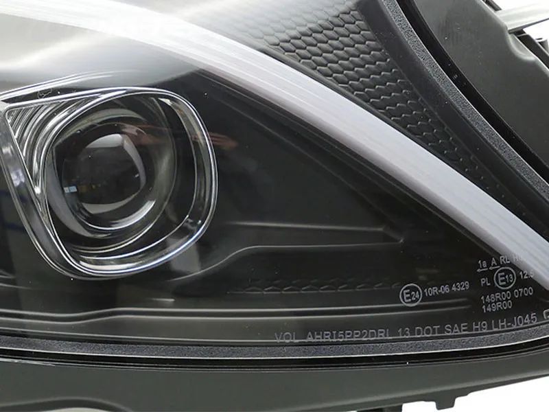 Faruri LED compatibile cu Mercedes C-Class W205 S205 A205 C205 (2014-2018) Negre Semneal Dinamic Secvential