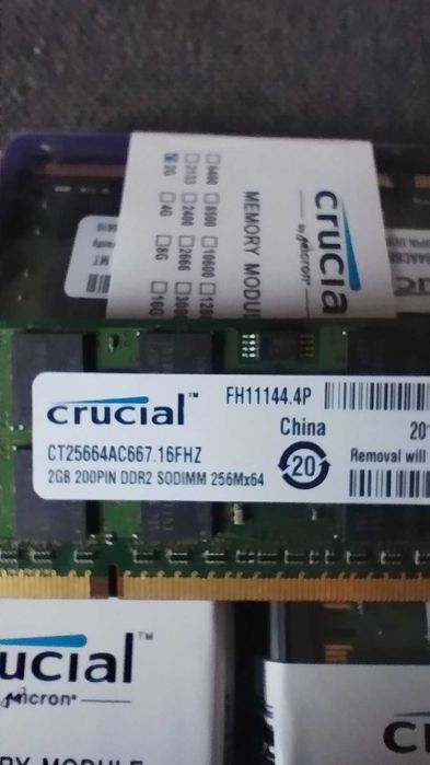 2GB DDR2/667Mhz Нова маркова памет за лаптоп - Samsung,Crucial,.