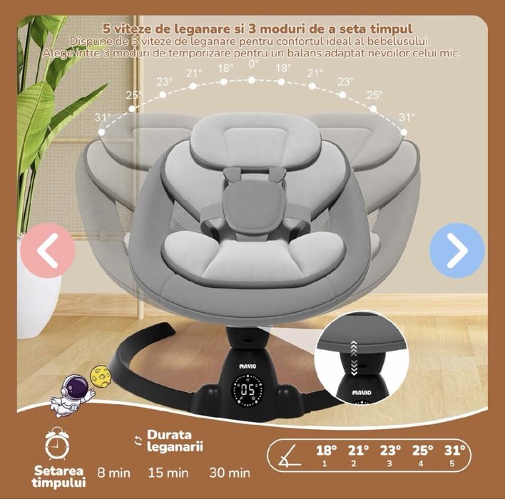Leagan / balansoar bebelus / Nou / Garantie