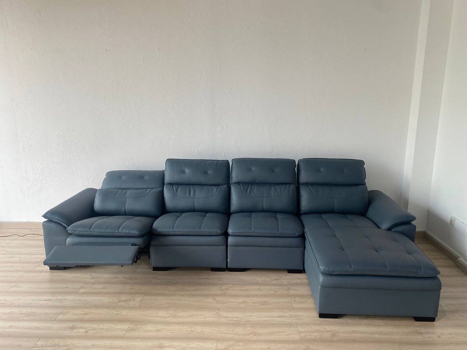 Диван модульный из натуральной кожи