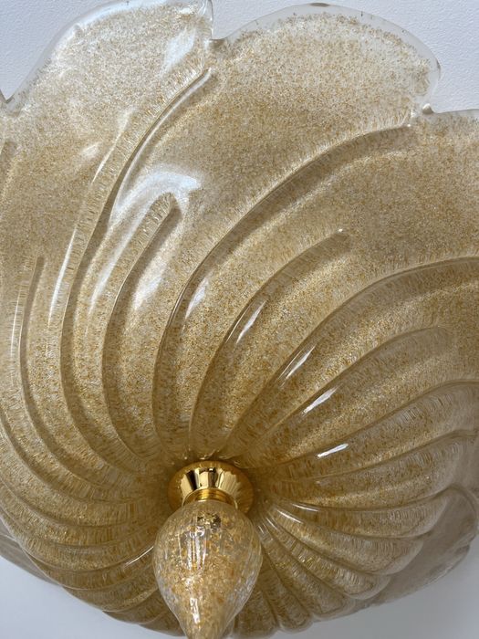 Плафониера от муранско стъкло с 2 нощни лампи