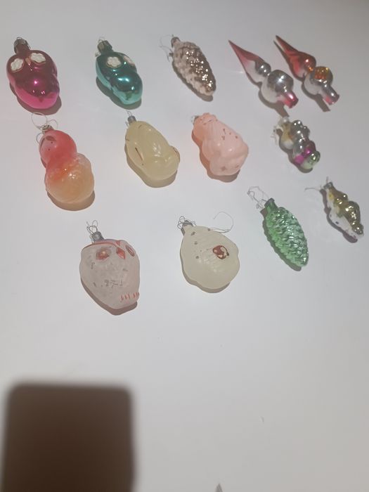 Ёлочные игрушки, ваза винтаж