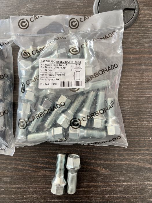 Set 20 prezoane noi con M14x1.5 filet 30mm pt Mercedes Audi Volkswagen