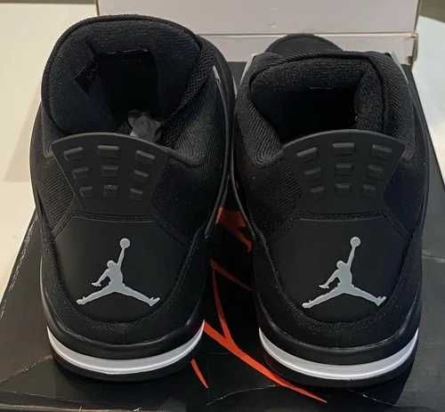 Sneakers Jordan4 Black Canvas cu eticheta (nu Nike, Gucci, Adidas, Balenciaga)