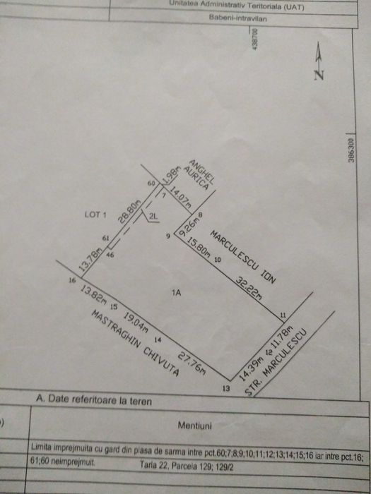 Teren intravilan in Babeni