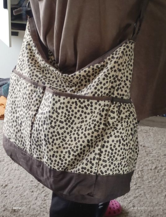 Дамска лятна голяма чанта от плат.