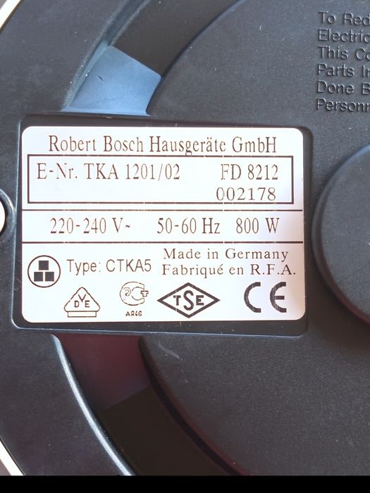 Cafetiera filtru de cafea Bosh made in Germany