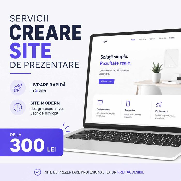 Creez site-uri de prezentare pentru activitatea/afacerea ta