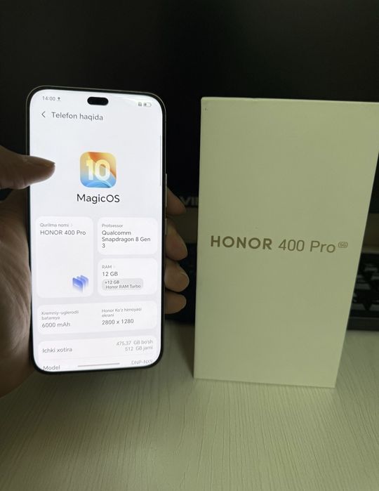Honor 400 pro 5G 12+12/512