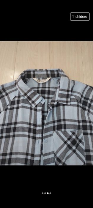 Cămașă copii,H&M,albastru in carouri