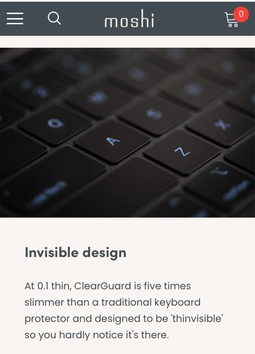 Husa tastatura Moshi ClearGuard pentru Apple MacBook 2008-2015