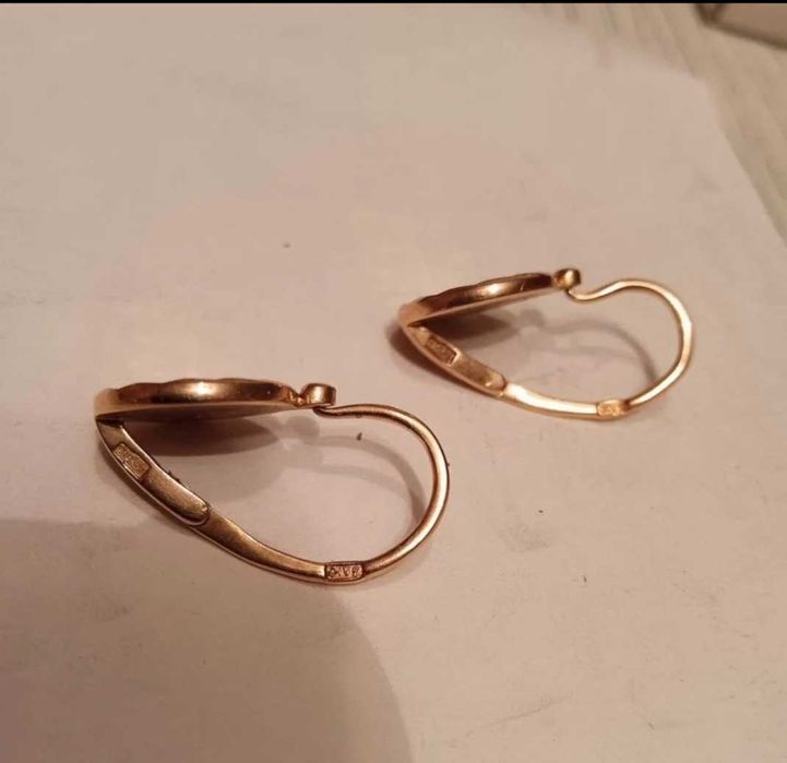 Tilla Sirg'a 583 Proba SSSR Золотые серьги матеорит