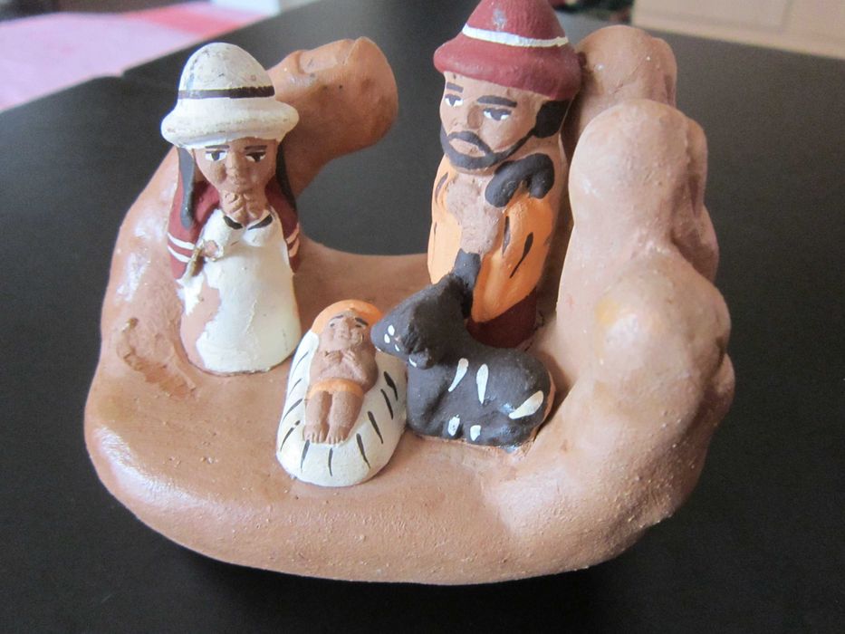 cadou rar Craciun America de Sud Scena Nasterii handmade Peru 1970
